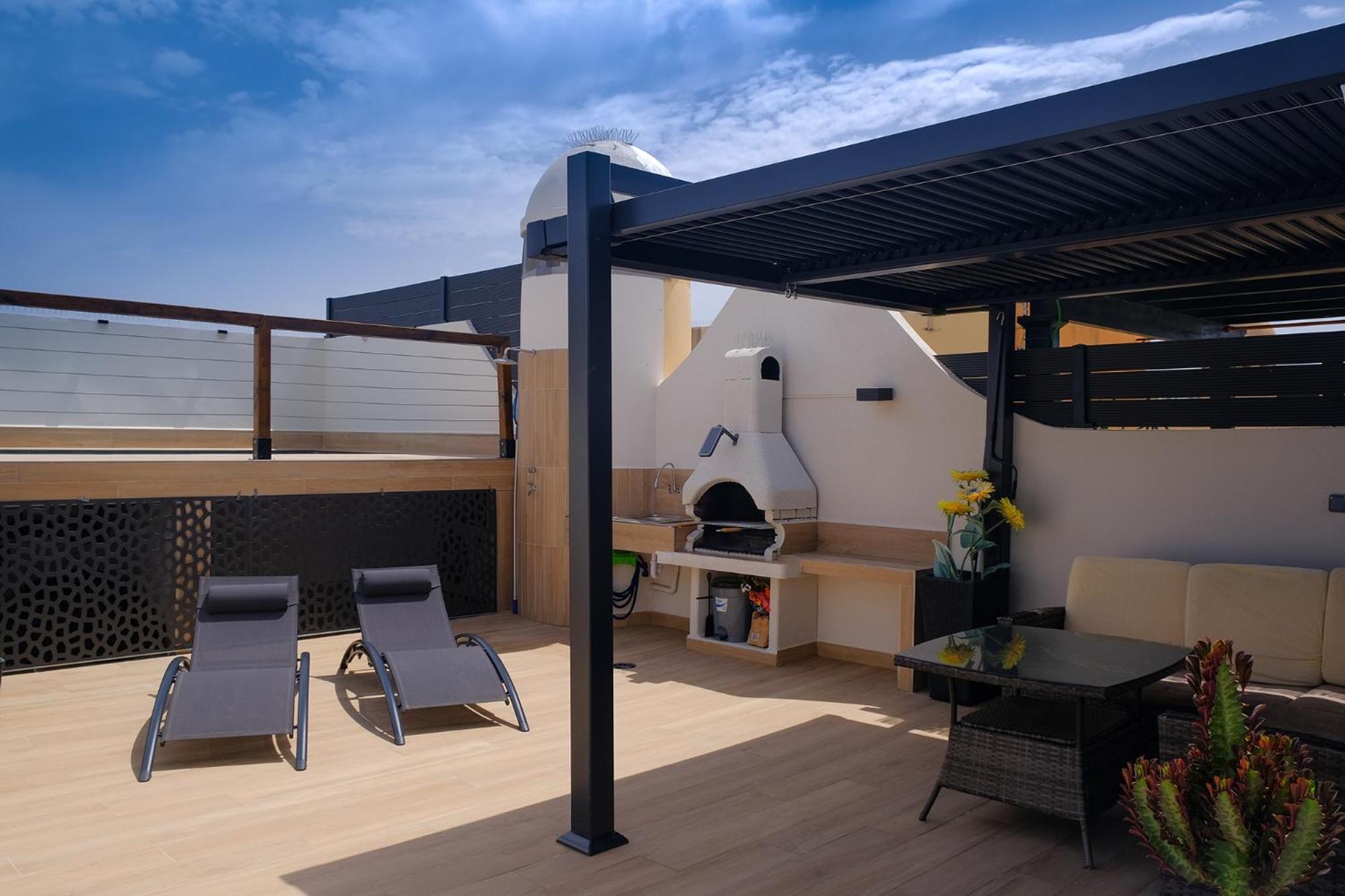 Ático con piscina privada a 150m de la playa Vera Exterior foto
